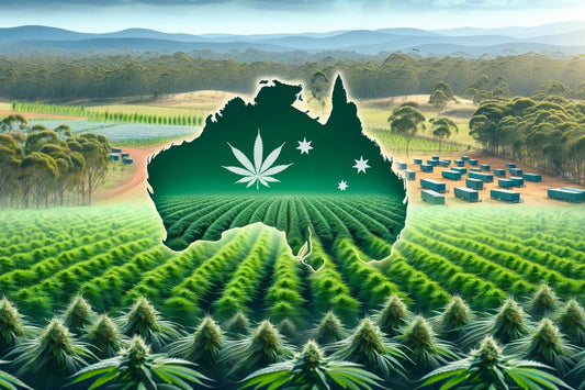 Mapa da Austrália em Cannabis Farm