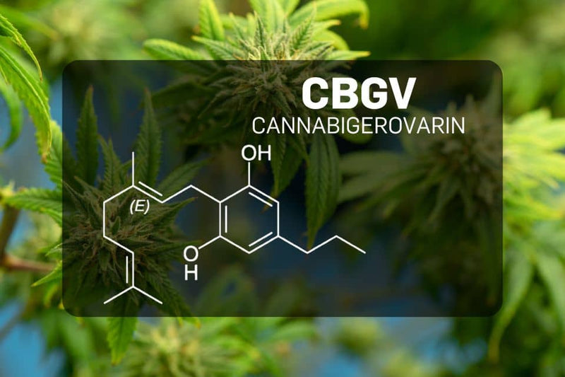 Estrutura química da canabigerivarina (CBGV)