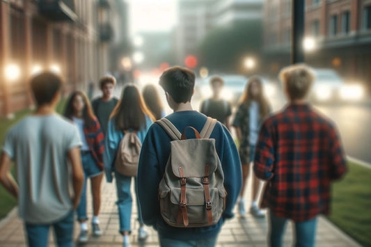 Grupo de adolescentes a caminhar