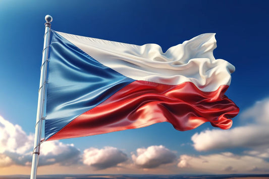 Bandeira da República Checa a tremular