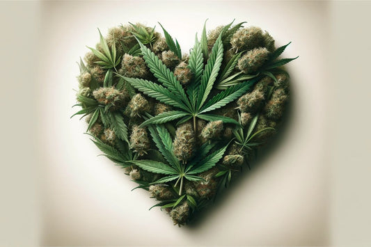 Cannabis em forma de coração