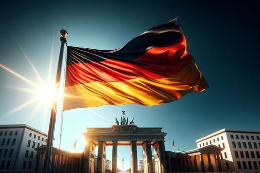 Agitando a bandeira alemã