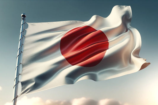 Bandeira do Japão a tremular