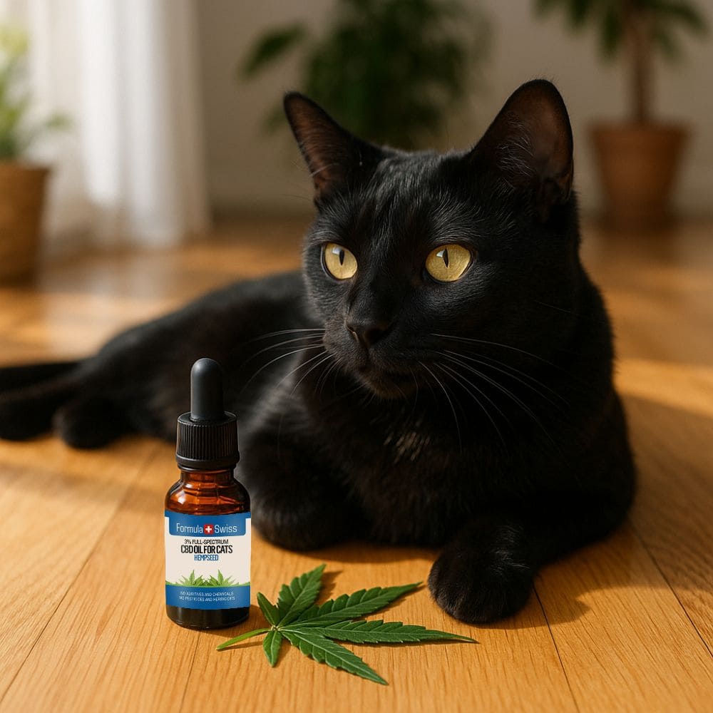 Óleo CBD para gatos sem hams de cânhamo