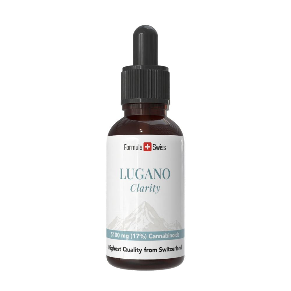Formula Swiss Lugano Clarity – Óleo de CBD 17% sem THC, frasco conta-gotas