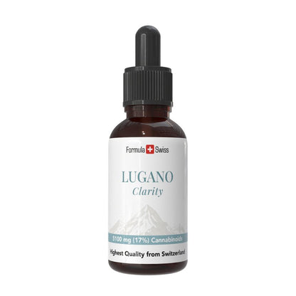 Formula Swiss Lugano Clarity – Óleo de CBD 17% sem THC, frasco conta-gotas
